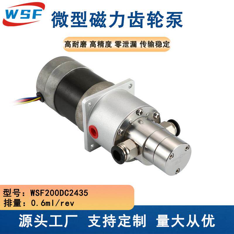 不锈钢微型齿轮泵咖啡机液体计量泵磁力驱动耐腐蚀喷码齿轮泵
