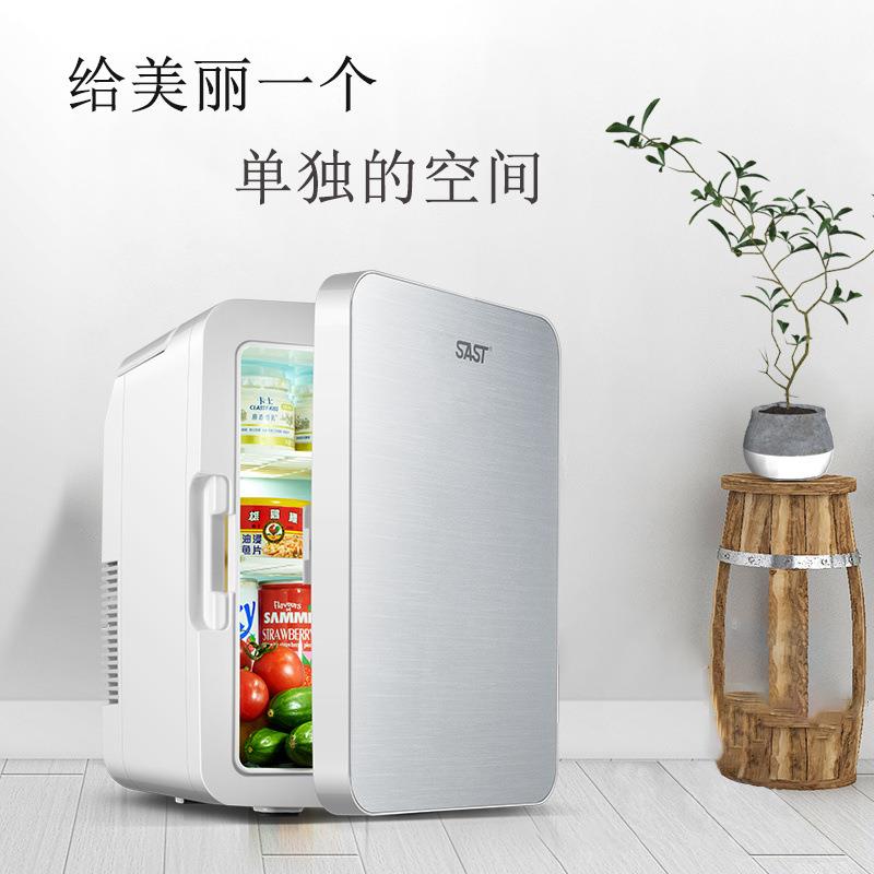 SAST迷你冰箱制冷小型化妆品单人宿舍家用租房冷藏保鲜车载冷暖箱