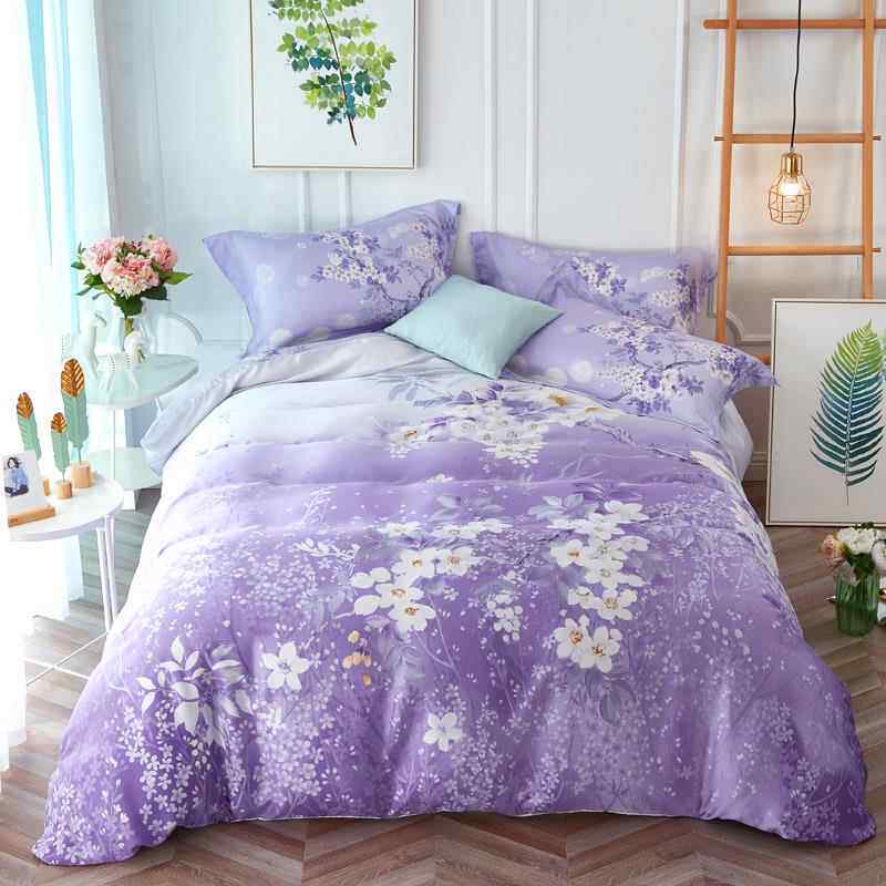 高档2024春季冰双面天丝四件套3D床上夏用品床单丝滑被套1.8m床双