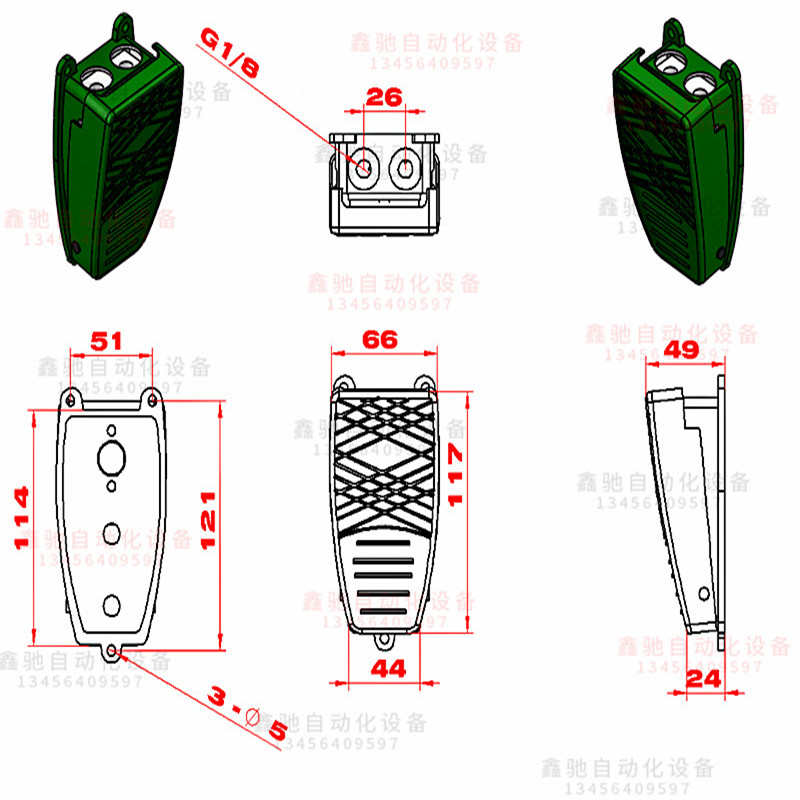 -流水线q18r3开关fv320绿色气缸阀 脚踏l5开脚踏阻挡气动控制阀