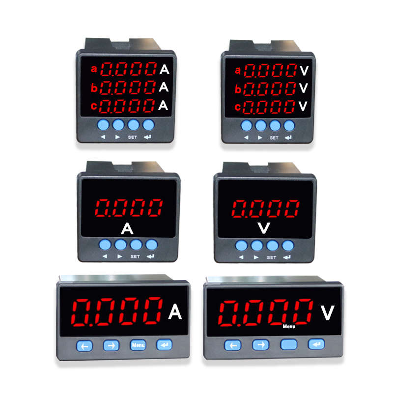 单三相高精度电流电压数显仪表RMS真有效值测量尺寸48*48/96*48