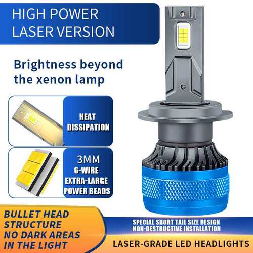 车灯car led headlight大功率汽车前大灯改装超亮前照灯h11车头灯