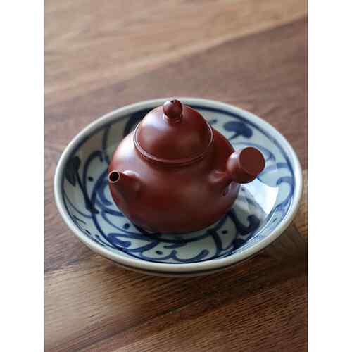 库存小壶承 干泡台 青花手绘壶托 潮州手拉壶壶承 茶盘茶海紫砂壶