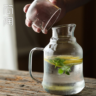 凉水壶耐高温水壶套装 简陶日式 带杯简约家用大容量泡茶水壶花茶壶