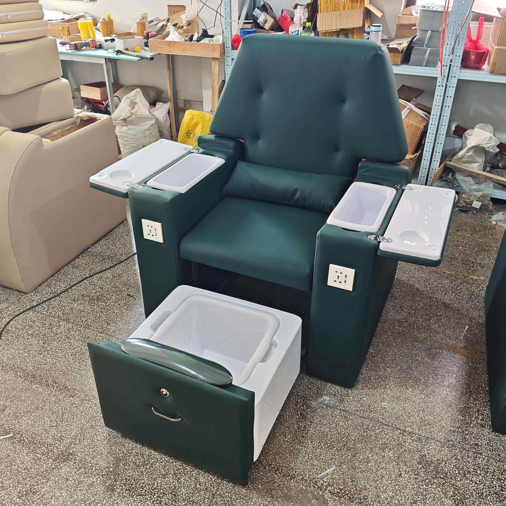 跨境电动美甲沙发端美甲店足疗足浴沙发修脚纹眉美睫按摩沐足椅