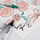 丙马烯克笔贝碧欧笔水彩笔美术专用记号笔儿童画笔套装 画526彩画