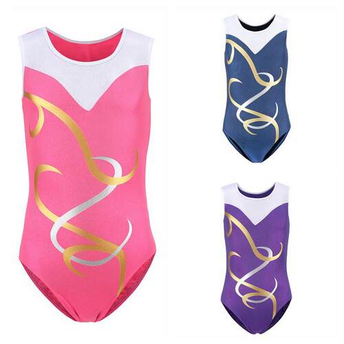 5-14Y Gymnastics Dancesuit Dress for Girls Sleeveless Gradie