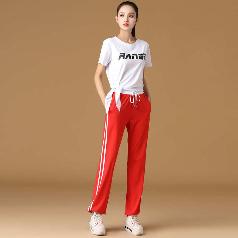 新款春秋季女曳潮流健身步舞舞套装步服装运动装时尚舞衣服广场鬼