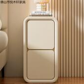 小户型头柜窄款 ZIO床奢窄柜奶油边风床 现轻代简约小型窄小免安装