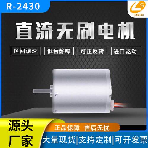 R-2430无刷直流马达12v24v微型小型大功率高速可调速正反转小马达