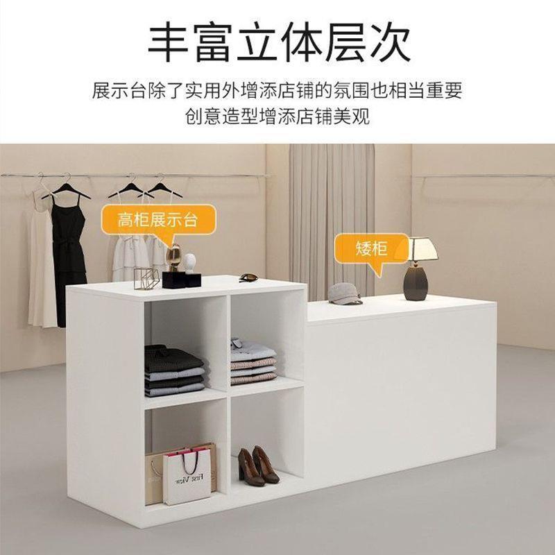 中岛台展示台双面黑色柜子简约服装店中间摆放陈列装饰展示柜吧台
