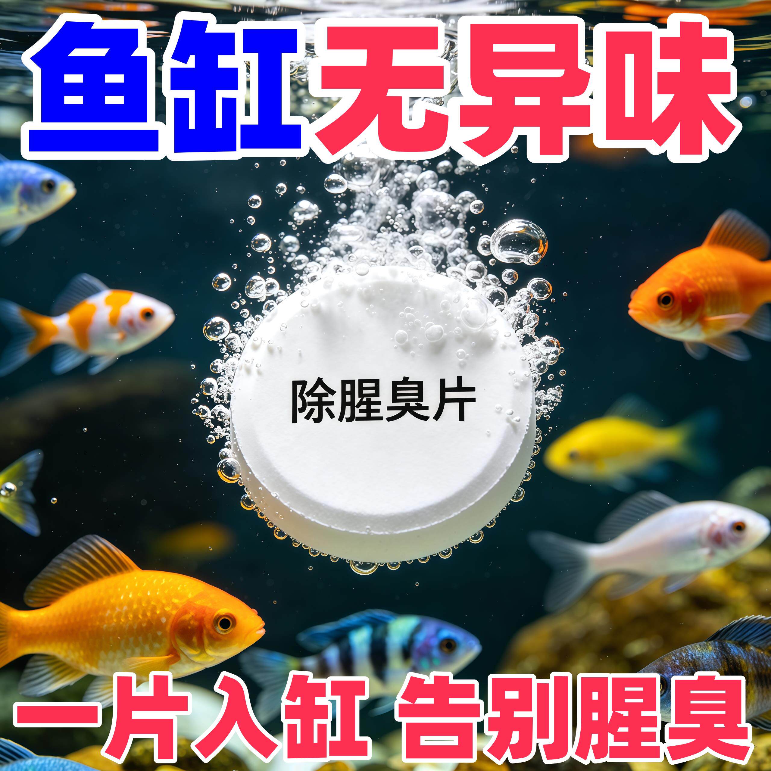 鱼缸除腥臭片除异味改善水质净化剂稳定剂分解鱼粪便硝化细菌系统