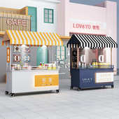 欧式 架 移动铁艺花车夜市摆摊车市集摆摊架广场摊位车网红推车促销