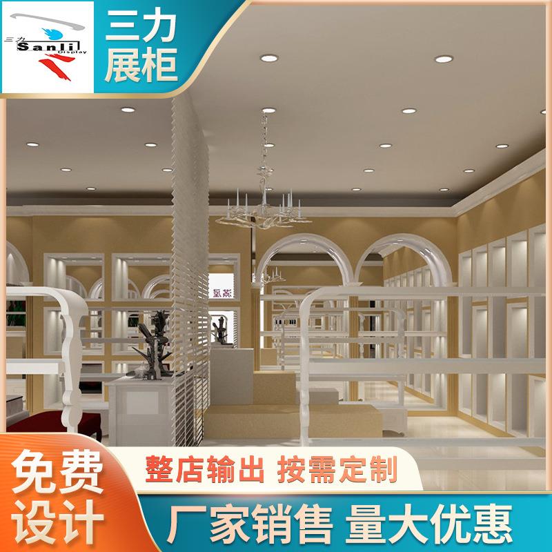 床上用品烤漆中岛展台整店输出家纺店枕头被子收银台展柜展示柜