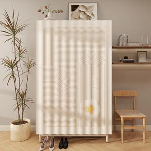 橱柜窗帘家用免打孔滑轨碎片鞋 架衣柜厨房橱柜防尘 Sabi风格 Wabi