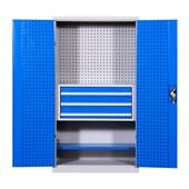 重型工具柜汽修五金工具箱双开门抽屉储物柜工厂车间用加厚铁皮柜