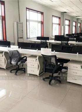 z-031约北京办公家具公桌椅四人位简职员桌拐角钢架员工位办公办