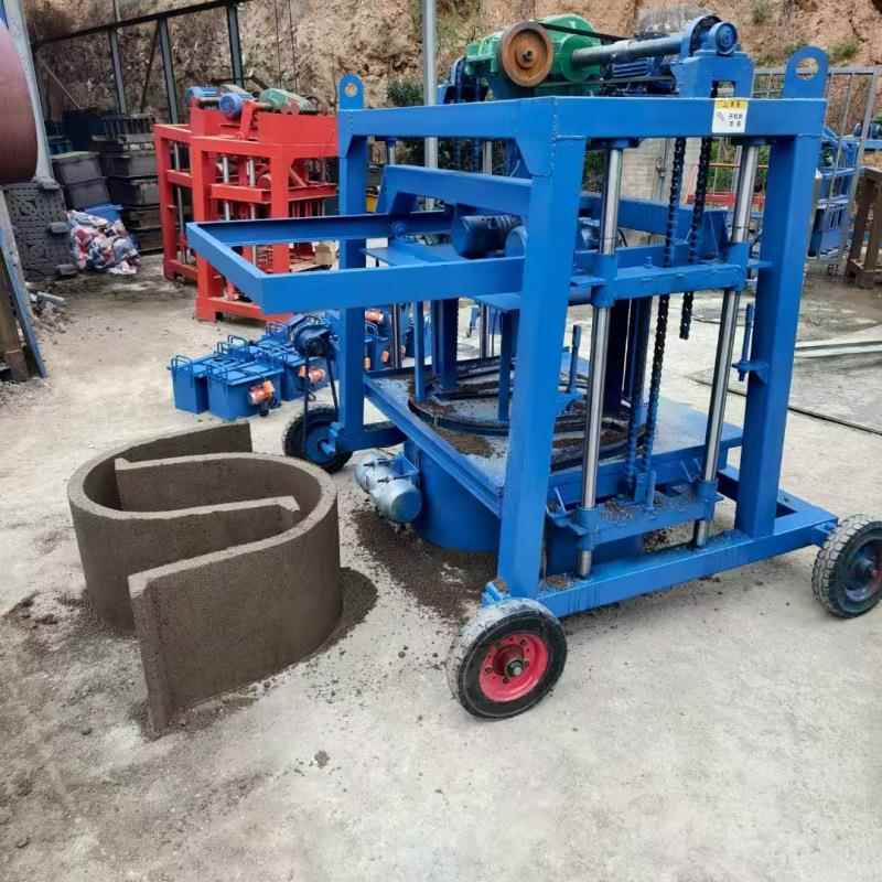 井圈机U型渠机预制构件U型水渠砖机移动式水渠水沟成型机