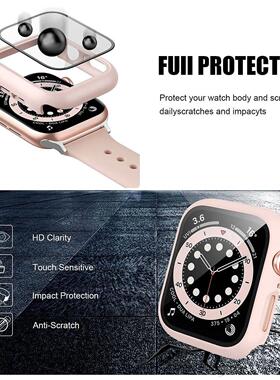 Tempered Glass+ver For watch Case 45mm 41mm 44mm 40mm 42mm