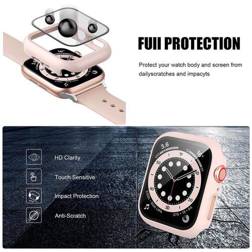 Tempered Glass+ver For watch Case 45mm 41mm 44mm 40mm 42mm