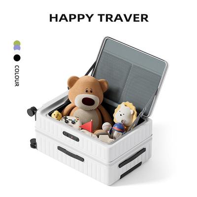 正品新款扩展行李女机箱20多登功能侧开 盖拉杆大箱容量旅行箱密