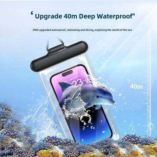 Touch-screen transparent swimming phone waterproof bag
