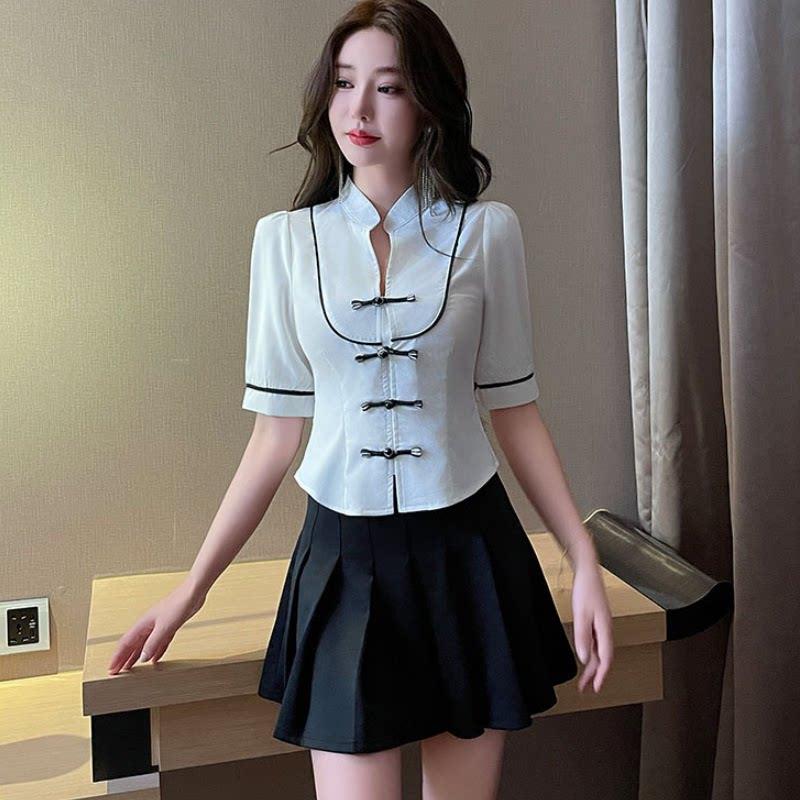 酒店工装高端女装足浴性感套装百褶裙技师工作服洗浴按摩工衣