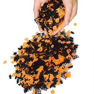 Halloween party throw confetti pumpkin Spider witch bat glit