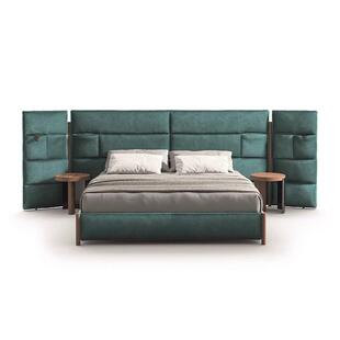 现代简约Bio 轻奢设计师别墅大平层主卧双人宽屏床 Mbo布艺床意式