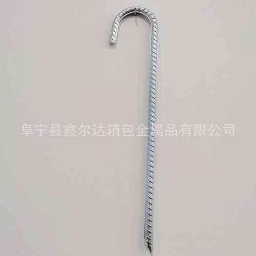 螺纹钢铁J帐篷配件拐杖型地钉超高强度帐篷钉8mm粗坚固