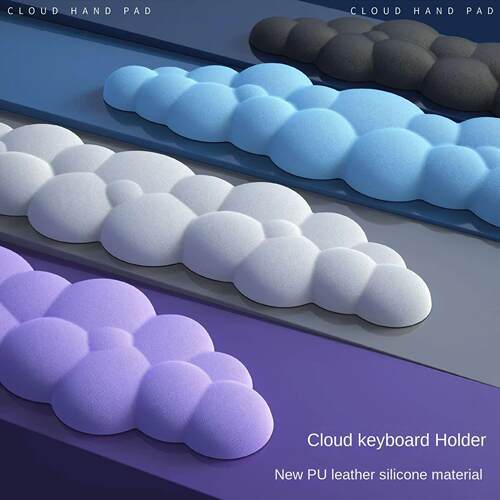 Mouse pad with wrist rest keyboard cloud anti-slip memory fo