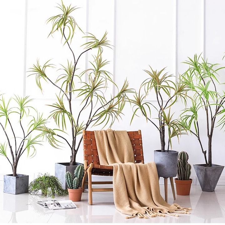 大型仿真植物盆栽千年木龙血树商场酒店橱窗假绿植装饰摆件摆设