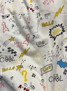 拍2件包邮发。毛圈白底卡通闪电1米价格宽度160cm