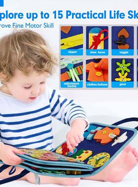 Busy Board Montessori Toys for 1 2 3 4 Years Old Toddlers Se