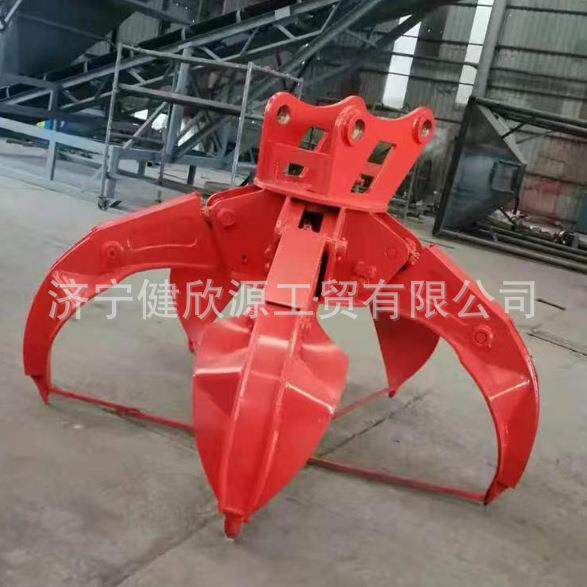 4-5瓣行车多瓣夹具石头钢铁抓沙码头抓煤机械式挖机液压梅花抓