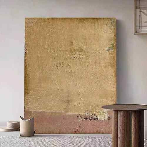 法式奶油中古风手绘油画玄关挂画小众艺术客厅沙发背景装饰画抽象