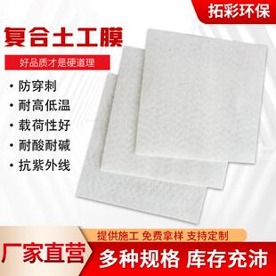 复合土工膜一布一膜人工湖防渗布油罐底层蓄水池两布一膜生产厂家