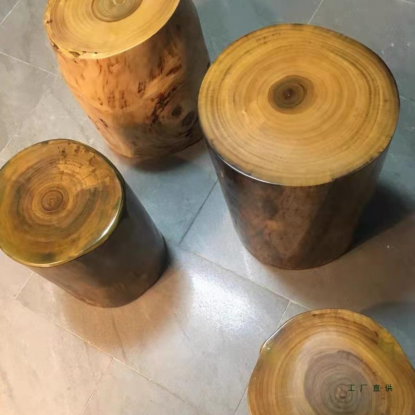 原木香樟木树树桩木桩坐凳子墩雕花架根茶几实木大底凳座墩817子