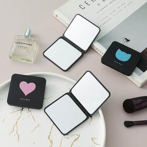 Mini HD Portable Makeup Mirror - Compact Double-Sided Foldin