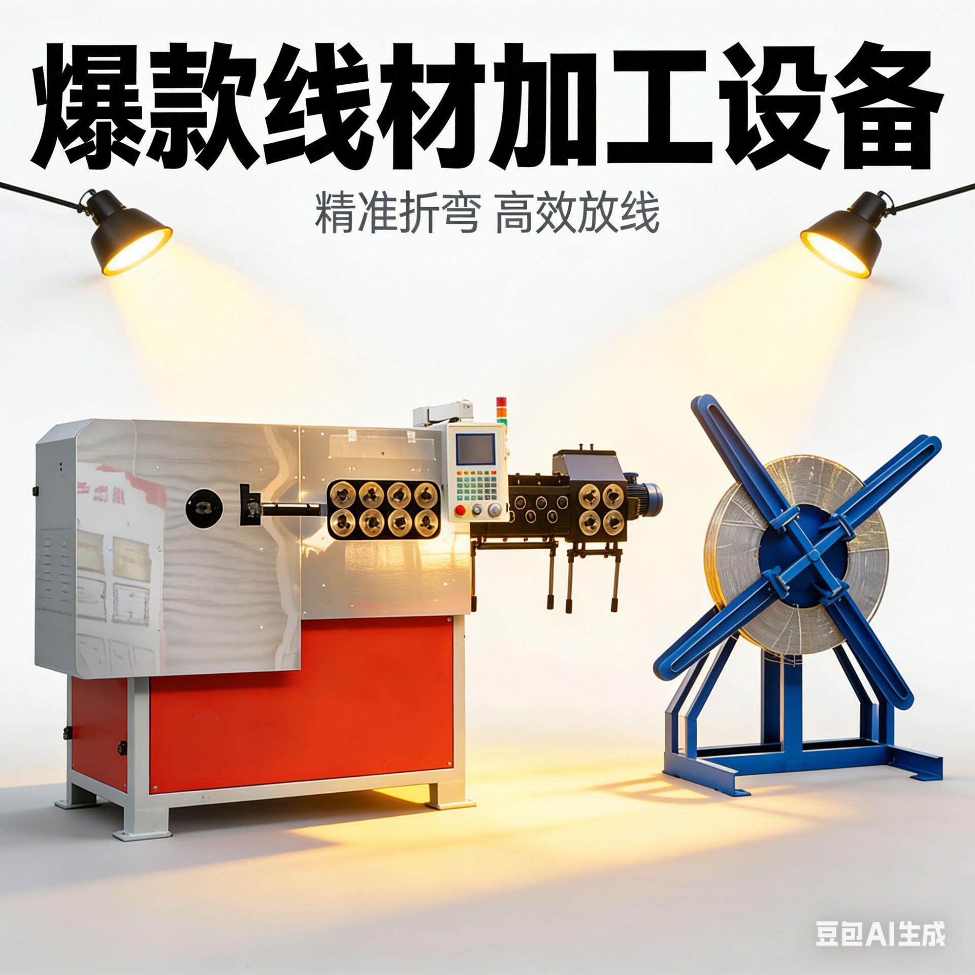 钢管扎带机钢筋抱箍机圆管扎带弯线机钢带切断机线材成型机设备