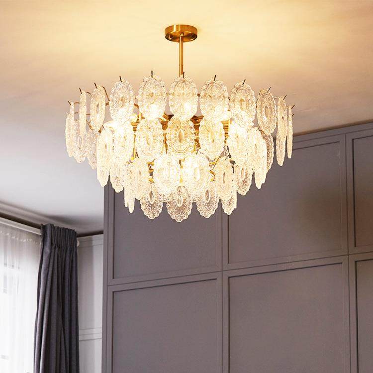 轻奢后现代水晶灯北欧简约客厅灯餐厅吊灯卧室灯LED玻璃灯具灯饰