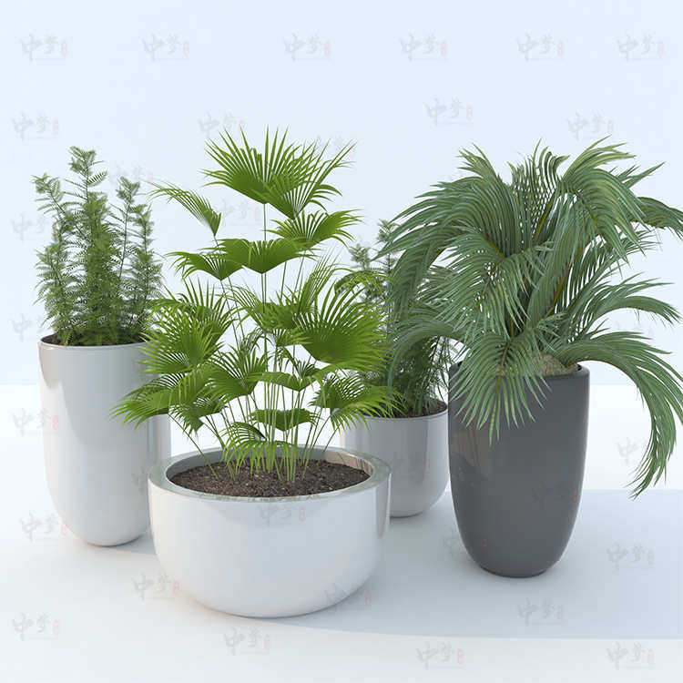 户外玻璃钢圆形花缸广场步行街绿植花卉花盆室内商场开业定制花器