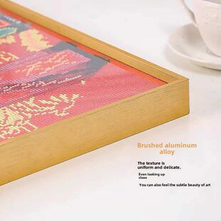 定制尺寸画框十字绣钻石画外框自安装框金属相框铝合金框桌框