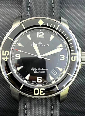 公价13.6万】捡漏98新45mm宝珀五十噚5015-12B30-B52自动机械男表