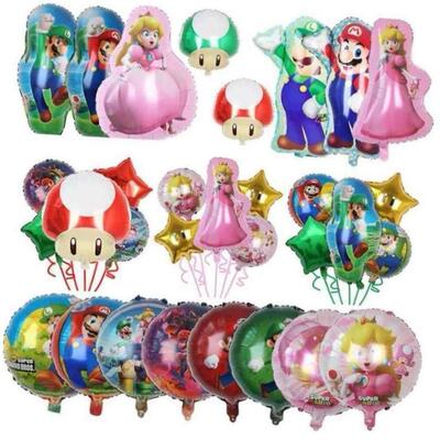Mario Game Theme Aluminum Film Balloon Set Childrens Bi