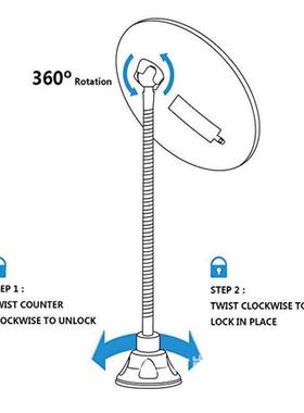 xled灯带补放大化妆镜5浴室镜吸盘带光美容灯镜新款带倍