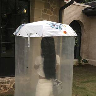 庄大菲周林同款伞方雨可任世伦七折伞身防雨防风