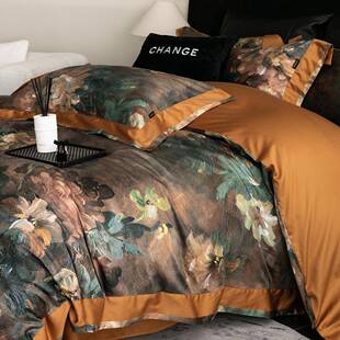 长绒棉四件套20款美式四季亲肤田园1纯棉被套4床上用品支
