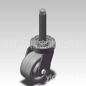 650kgs周转车用可升级调节丝杆脚轮来图生产梯形牙脚轮五金工具