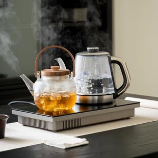新款 微可道全自动上水电热水壶玻璃烧水壶家用茶台电热炉煮茶器